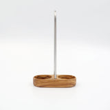 Elegant salt- og peberkværn i oliventræ og aluminium