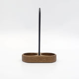 Elegant salt- og peberkværn i røget eg og kobber