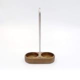 Elegant salt- og peberkværn i røget eg og aluminium