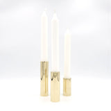 Blankpolerede messinglysestager