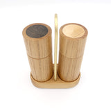 Stilren salt- og peberkværn i eg