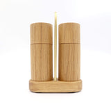 Stilren salt- og peberkværn i eg