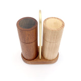 Stilren salt- og peberkværn i bøg og mahogni