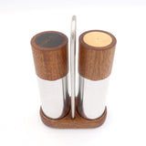 Elegant salt- og peberkværn i mahogni og aluminium