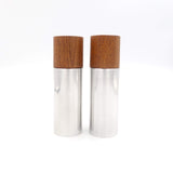 Elegant salt- og peberkværn i mahogni og aluminium