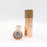 Elegant salt- og peberkværn i røget eg og kobber