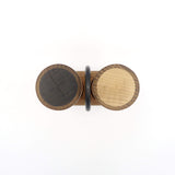 Elegant salt- og peberkværn i røget eg og kobber