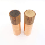 Elegant salt- og peberkværn i oliventræ og kobber