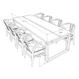 Specialfremstillet spisebord til 8 personer